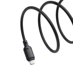 Baseus Silky Series Cable, USB-A To Lightning, 2.4A, 2M - Black (2 Year Warranty)