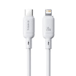 Baseus Silky Series Cable, Type-C To Lightning, 20Watt, 1M - White (2 Year Warranty)