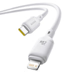 Baseus Silky Series Cable, Type-C To Lightning, 20Watt, 2M - White (2 Year Warranty)