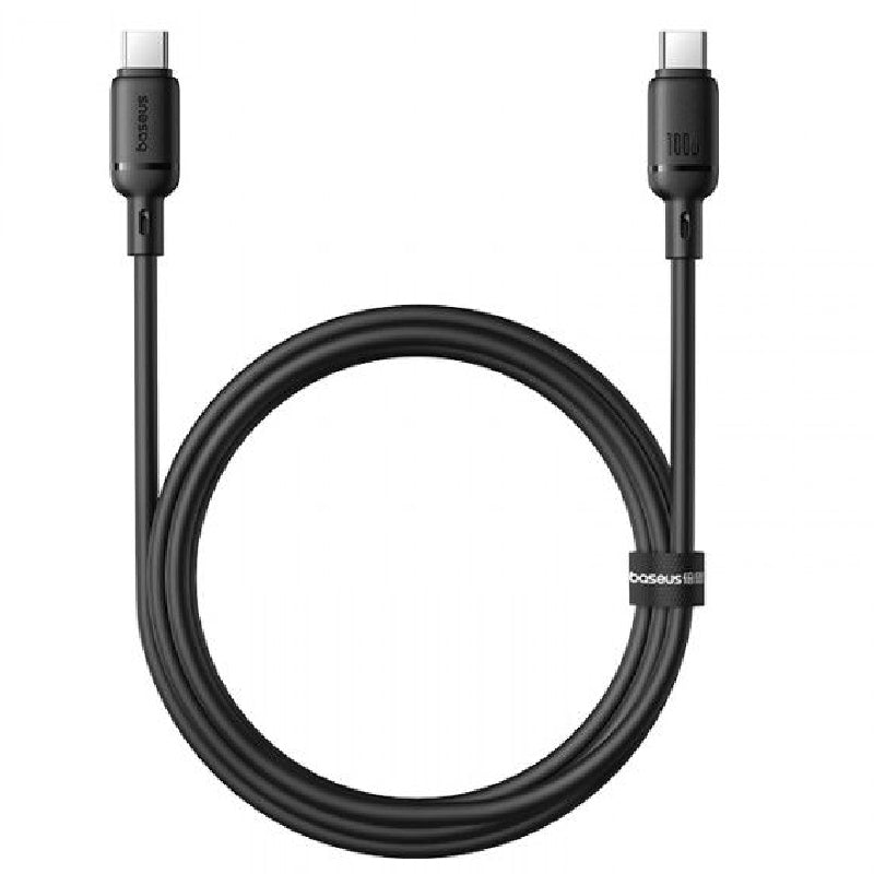 Baseus Silky Series Cable, Type-C To Type-C , 100Watt, 1M - Black (2 Year Warranty)