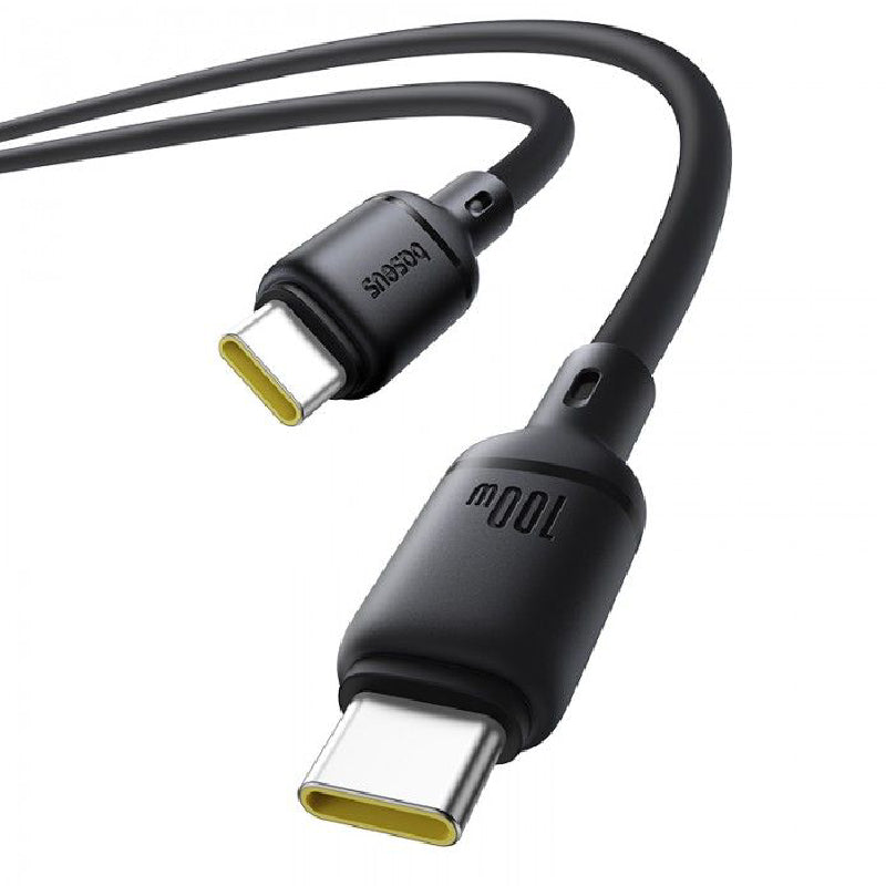 Baseus Silky Series Cable, Type-C To Type-C , 100Watt, 1M - Black (2 Year Warranty)