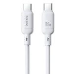 Baseus Silky Series Cable, Type-C To Type-C , 100Watt, 1M - White (2 Year Warranty)