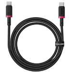 Baseus Dura Series Cable, Type-C To Type-C , 100Watt, 1M - Red&Black (2 Year Warranty)