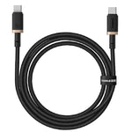 Baseus Dura Series Cable, Type-C To Type-C , 100Watt, 1M - Gold&Black (2 Year Warranty)