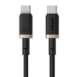 Baseus Dura Series Cable, Type-C To Type-C , 100Watt, 1M - Gold&Black (2 Year Warranty)