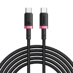 Baseus Dura Series Cable, Type-C To Type-C, 240Watt, 1M - Red&Black (2 Year Warranty)