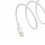 Baseus Silky Series Cable, USB-A To Type-C , 3A, 1M - White (2 Year Warranty)