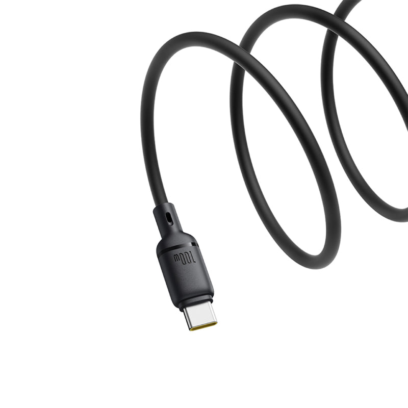 Baseus Silky Series Cable, USB-A To Type-C , 3A, 1M - Black (2 Year Warranty)