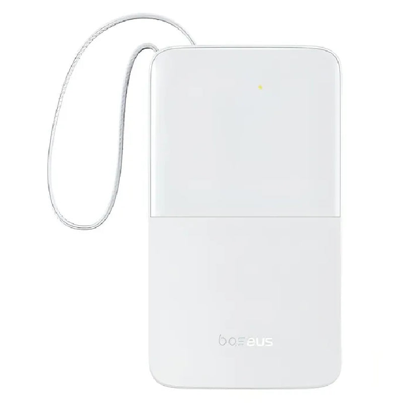 Baseus EnerFill Bipow2 Pro Power Bank 10000mAh, 22.5W Fast Charging, Built-in Cable, FC51 - White