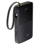 Baseus EnerFill Bipow2 Pro Power Bank 10000mAh, 22.5W Fast Charging, Built-in Cable, FC51 - Black
