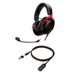 HyperX Cloud III Gaming Headset, 727A9AA - Red&Black