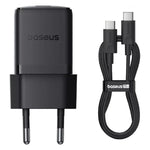 Baseus Palm Fast Charger 30W, With Type-C To Type-C Cable 60W - Black