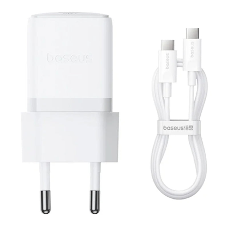 Baseus Palm Fast Charger 30W, With Type-C To Type-C Cable 60W - White