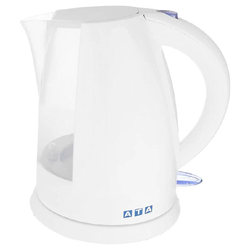 ATA Plastic Electric Kettle, 1.8 Liter, 2200 Watt, AS0006 - White