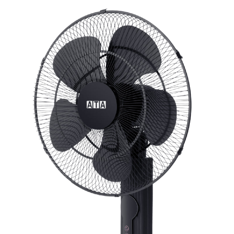 ATA Stand Fan With Remote, 18 inches, S96R - Black