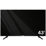 ATA Smart TV 43 Inch, Frameless, FHD, ATA43FLS - Black