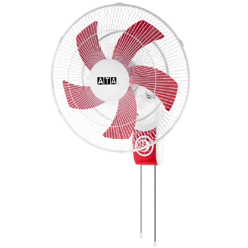 ATA Wall Fan, 16 inches, 5 wings, B1605P5 - White&Red