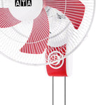 ATA Wall Fan, 16 inches, 5 wings, B1605P5 - White&Red