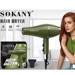 Sokany Hair Dryer 2000W, SK-14006 - Green