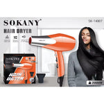 Sokany Hair Dryer 2000W, SK-14007 - Orange&Silver