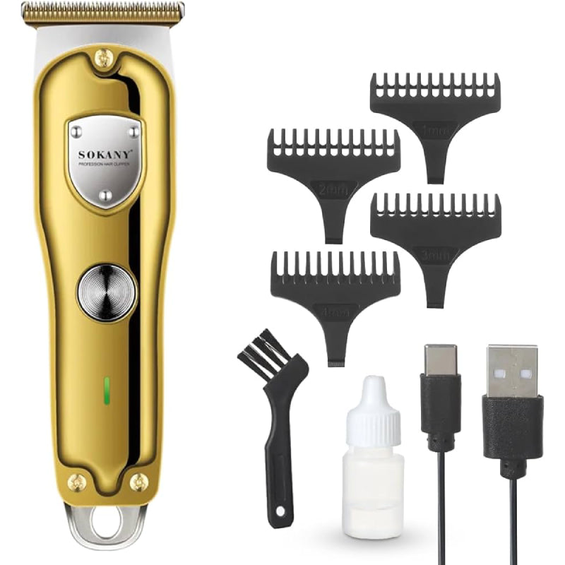 Sokany Beard Trimmer, 4 Comb, 5 Watt, Sk-LF-16003 - Gold