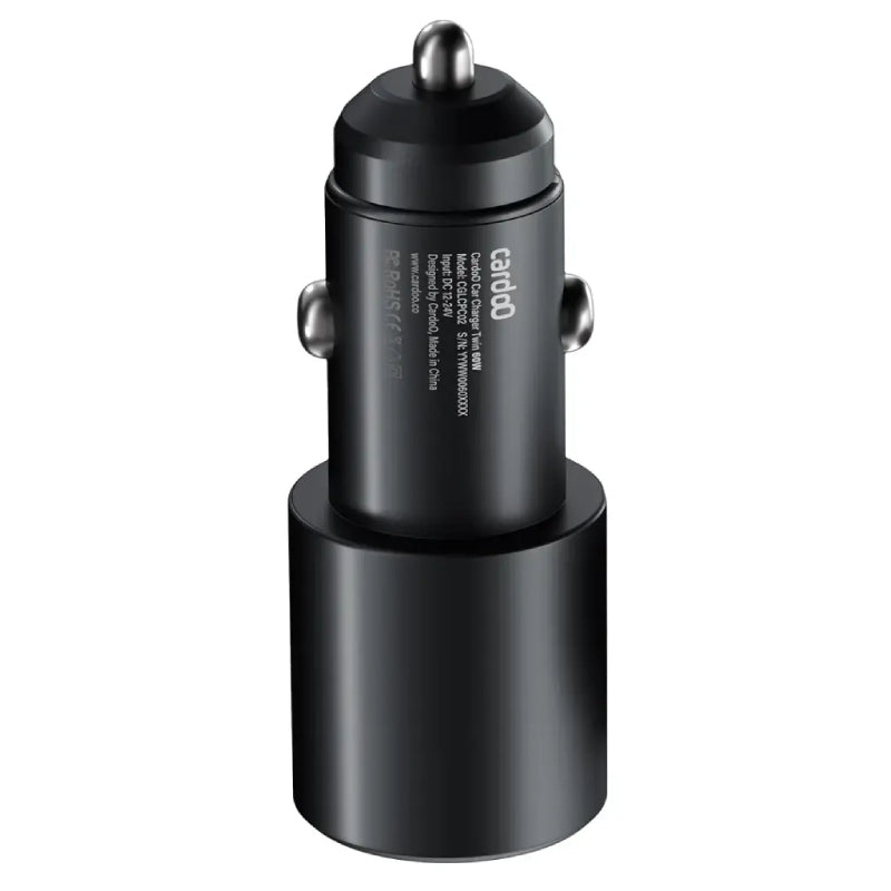 CardoO Dual USB-C Ports Car Charger, 60 Watt, CGLCPC02B - Black