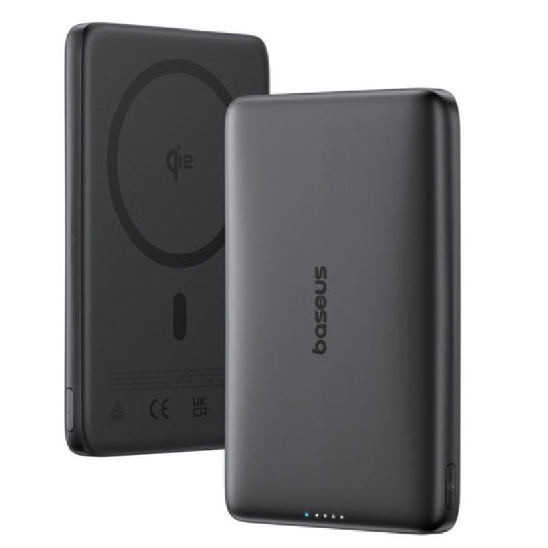 Baseus PicoGo Ultra-Slim Qi2 Magnetic Power Bank, 10000mAh - Black