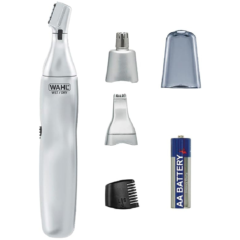 Wahl Wet and Dry Nose and Ear Hair Removal, 05545-2416 - Silver