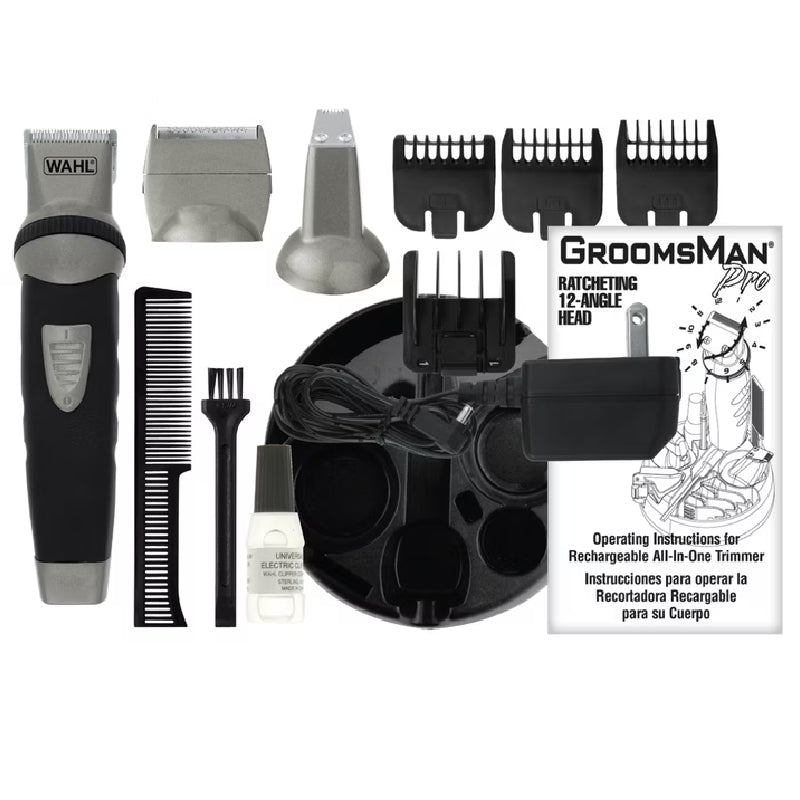 Wahl Trimmer Compact and Rechargeable with Skin-Safe Blades and Long Runtime, 09953-1016 - Black*Grey
