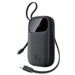 Baseus EnerFill FC31 Digital Display Power Bank With 2 Built-in USB-C Cables 10000mAh, 45W - Black