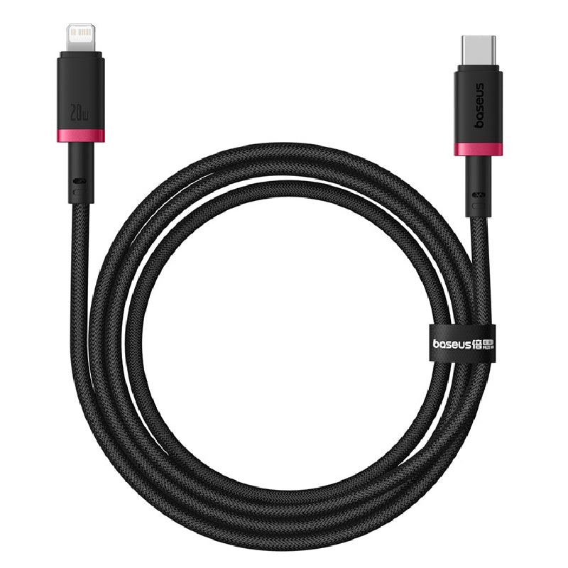 Baseus Dura Series Fast Charging Cable Type-C To Lightning, 20W, 1M - Red&Black