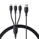 Baseus Ultra-Fast 3in1 Fast Charging Cable USB-A to M+L+C 3.5A 0.8m