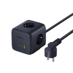 Baseus EnerFill FA11 Cube Power Strip, 3AC+1U+1C, 67W, 1.5m - Cosmic Black