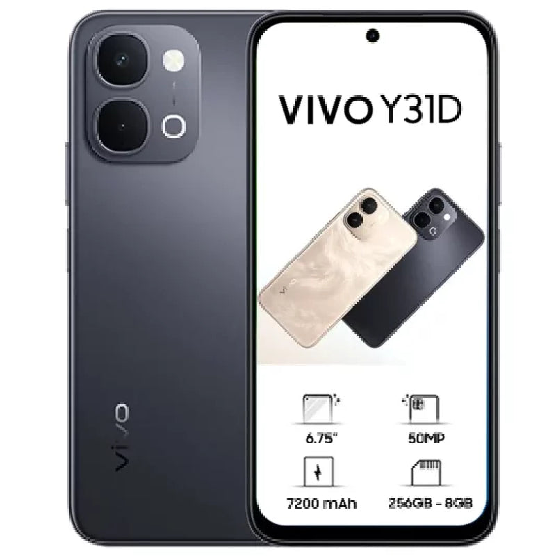 Vivo Y31D 4G, 8GB Ram, 256GB - Gray