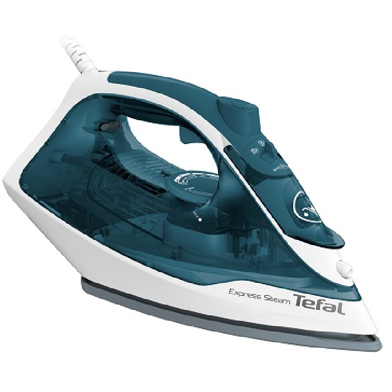 Tefal Express Steam Iron, 2200 Watt, Non-stick Soleplate, FV2831E2 - Turquoise