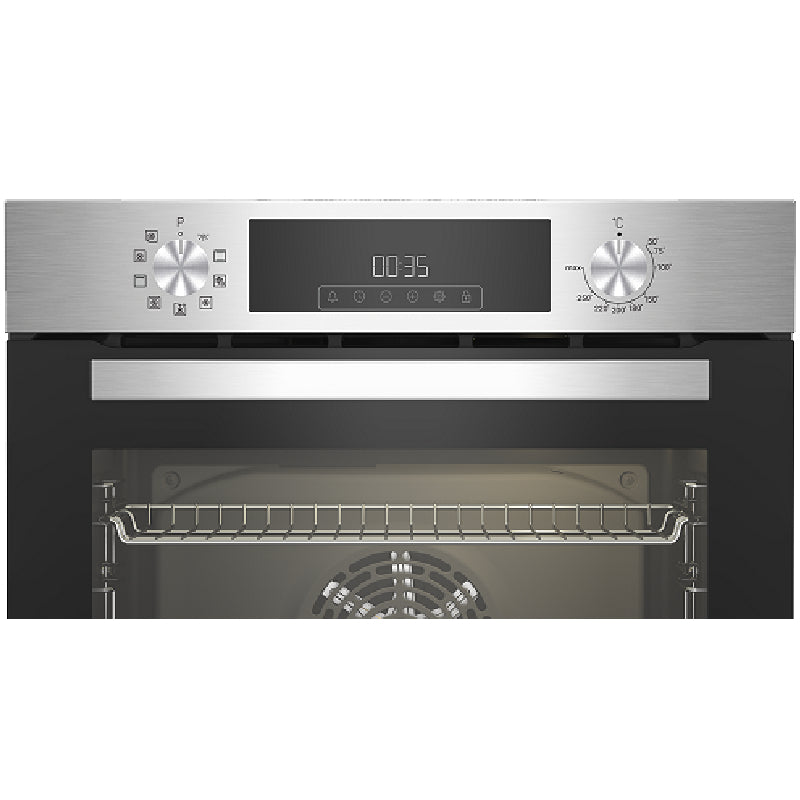 Ariston Digital Built-In Electric Oven, 60 cm, 72 Liter, AROE 6R253H XNA - Silver&Black