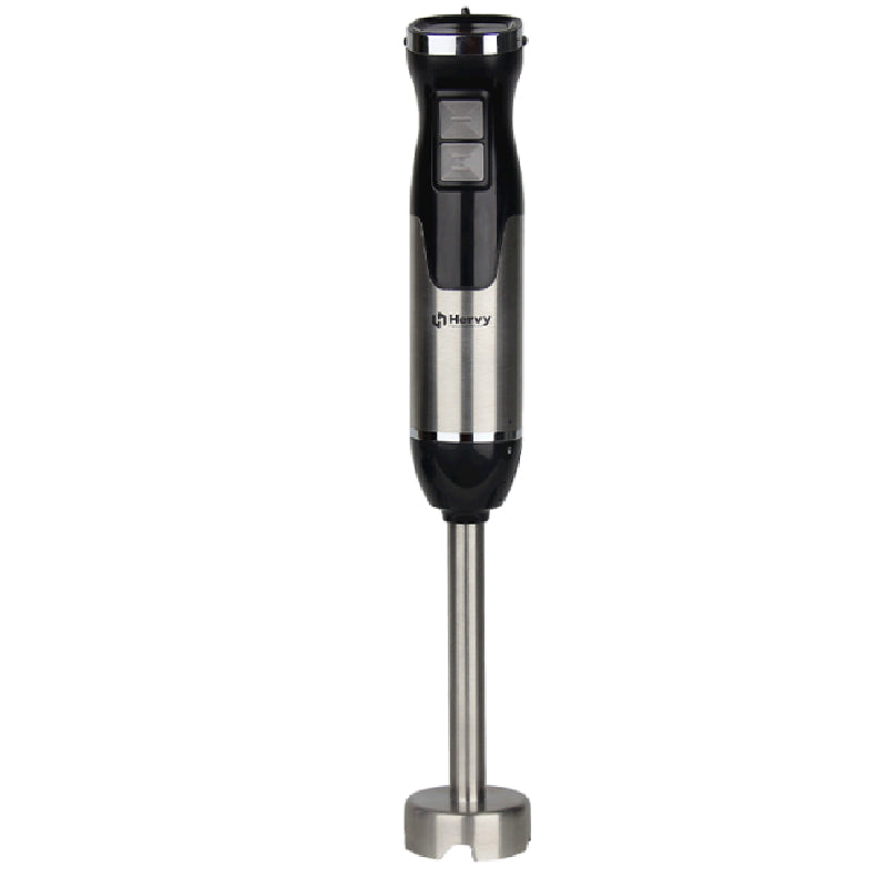 Hervy Pro Act Hand Blender 1000W, Variable Speed, Turbo, Stainless Steel Body, 600ml Whisking Cup, 700ml Chopper Jug - Black