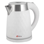 Hervy Crystal Kettle 1.7L, 1500W, 360° Rotatable Base - White