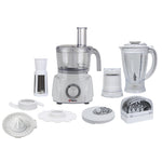 Hervy Multi-Act Food Processor 1000W, 30 Functions, 1.5L Jug, 1L Chopper - White