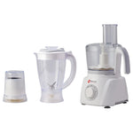 Hervy Multi-Act Food Processor 1000W, 30 Functions, 1.5L Jug, 1L Chopper - White