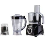 Hervy Multi-Act Food Processor 1000W, 30 Functions, 1.5L Jug, 1L Chopper - Black