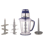 Hervy Chopper 2L, 800W, 9 Stainless Steel Blades, Cream Beater, Garlic Peeler, C-002 - Blue
