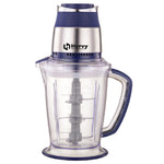 Hervy Chopper 2L, 800W, 9 Stainless Steel Blades, Cream Beater, Garlic Peeler, C-002 - Blue