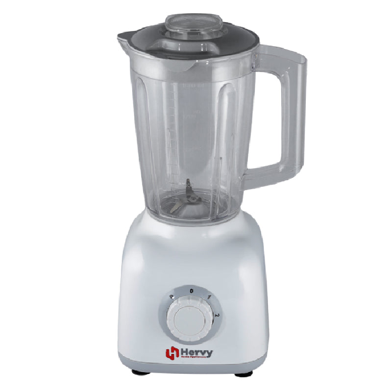Herfy Maxi Blender 1.6L, 400W, 2 Speeds, Turbo, 2 Grinders - White