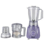 Herfy Stormy Blender, 1.5L, 600W, 4 Speeds, Turbo, 1 Chopper, 1 Grinder - Purple