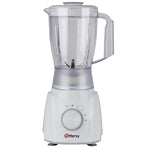 Herfy Stormy Blender, 1.5L, 600W, 4 Speeds, Turbo, 1 Chopper, 1 Grinder - White
