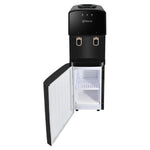 Hervy Water Dispenser 550W, Cold&Hot, Cabinet, Stainless Steel Compressor, WD-001 - Black