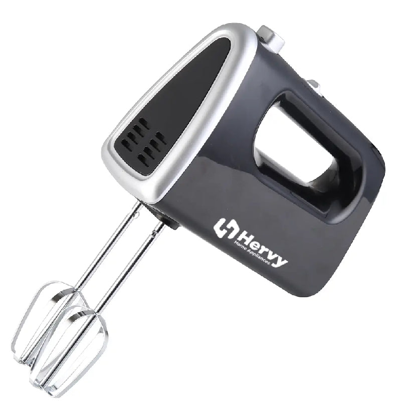 Hervy Hand Mixer 400W, 5 Speed, 2 Whisks & Doughs, HM-001 - Black
