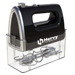 Hervy Hand Mixer 400W, 5 Speed, 2 Whisks & Doughs, HM-001 - Black