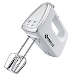 Hervy Hand Mixer 400W, 5 Speed, 2 Whisks & Doughs, HM-001 - White